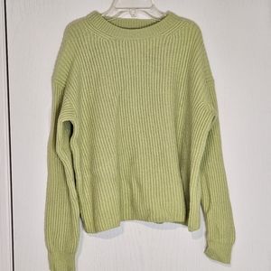 Lou & Grey Womens Lime Green Sweater